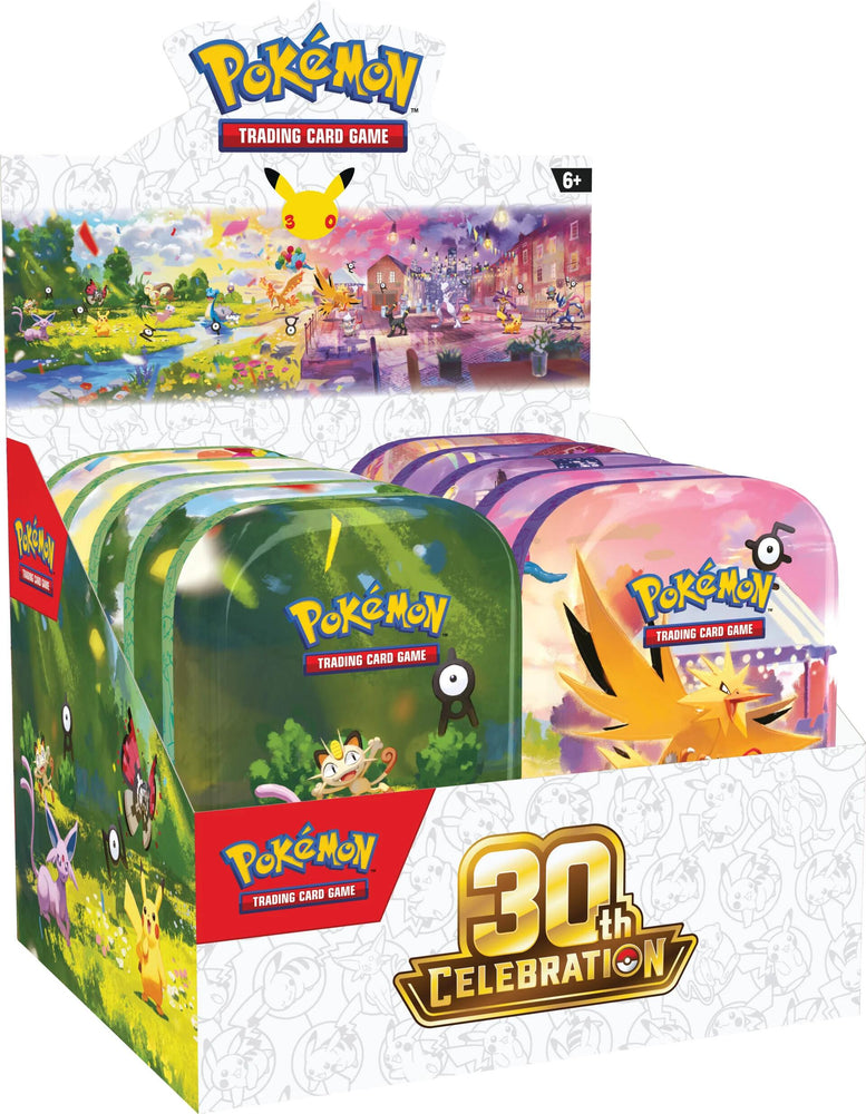 30th Celebration Mini Tin Display Pokémon
