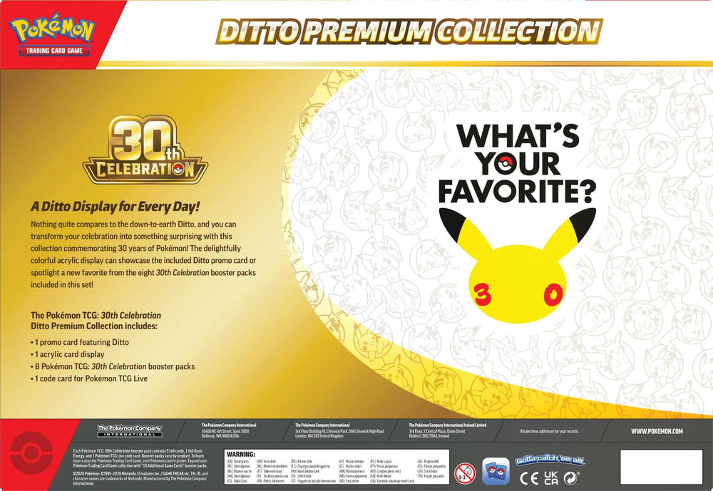 30th Celebration Ditto Premium Collection Pokémon