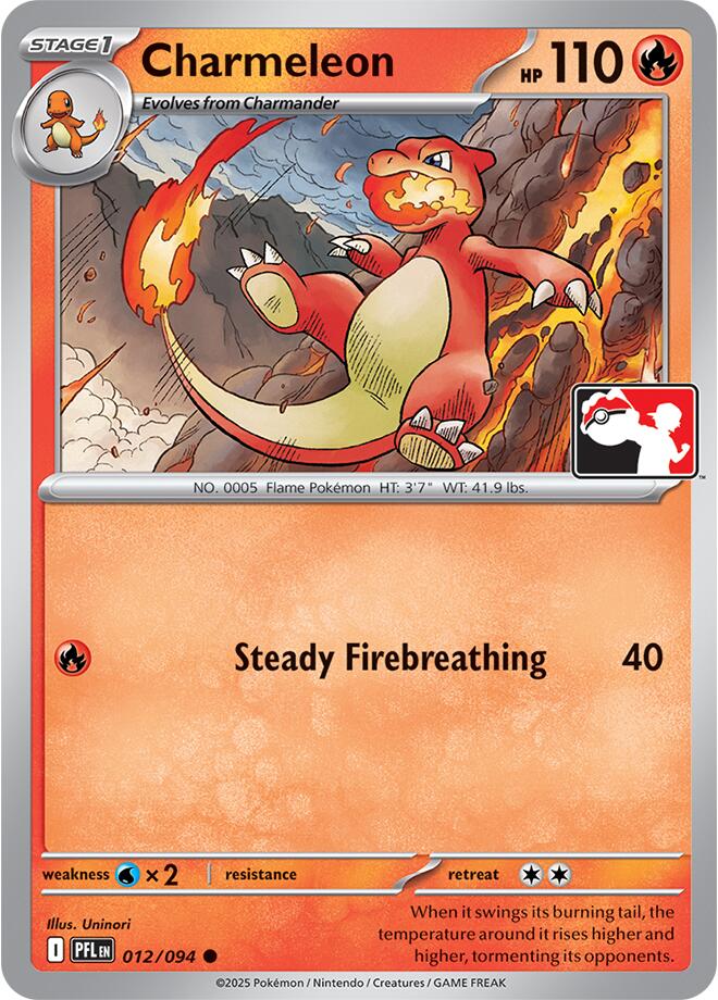 Charmeleon (012/094) [Prize Pack Series Nine] Pokémon