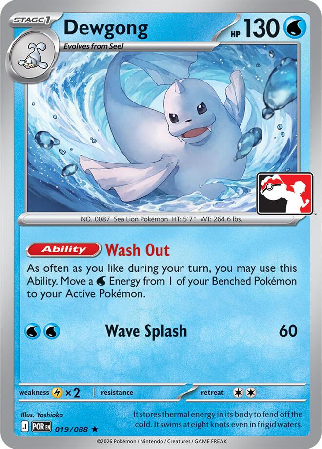 Dewgong (019/088) [Prize Pack Series Nine] Pokémon