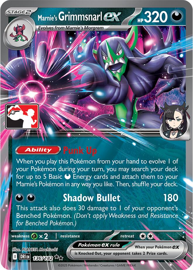 Marnie's Grimmsnarl ex (136/182) [Prize Pack Series Nine] Pokémon