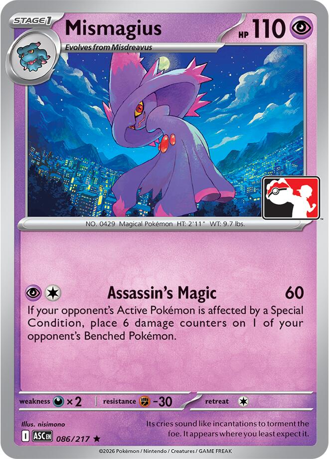 Mismagius (086/217) [Prize Pack Series Nine] Pokémon
