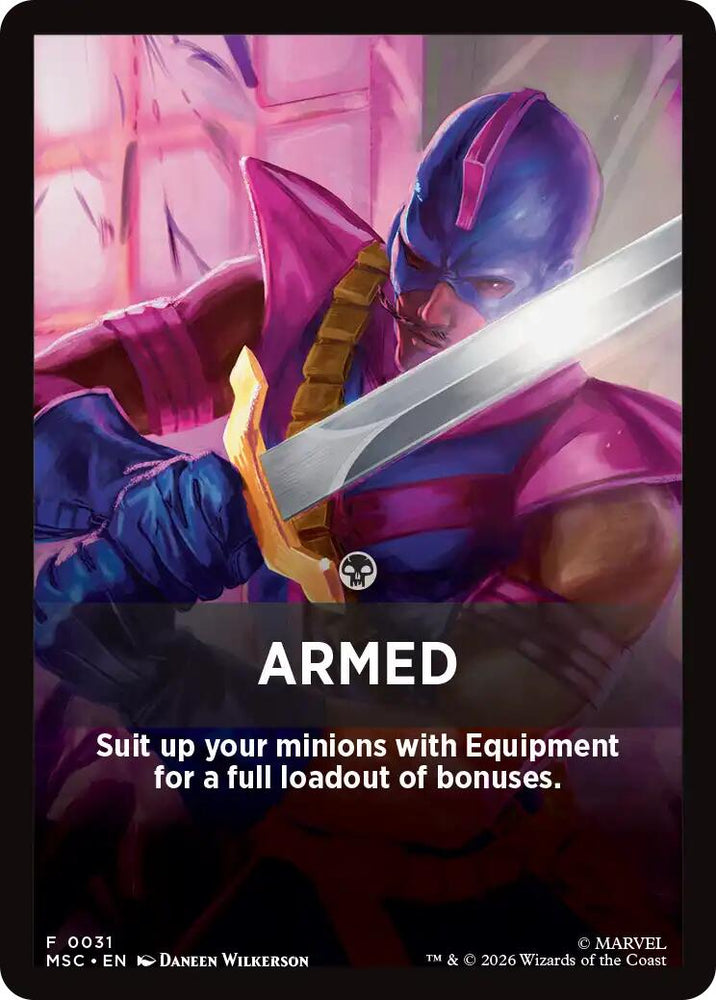 Armed Theme Card [Marvel Super Heroes Commander] Magic: The Gathering