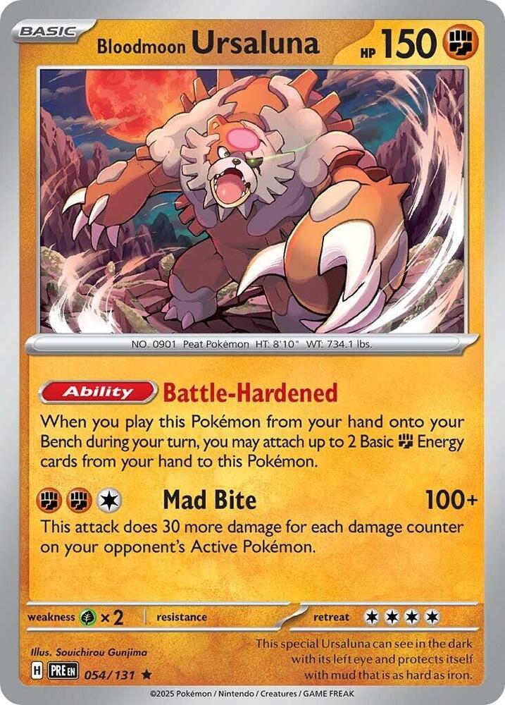 Bloodmoon Ursaluna (054/131) [Scarlet & Violet: Prismatic Evolutions] Pokémon