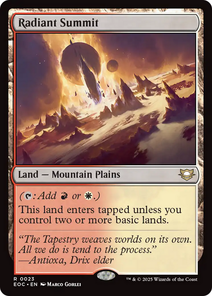 Radiant Summit [Edge of Eternities Commander] Magic: The Gathering