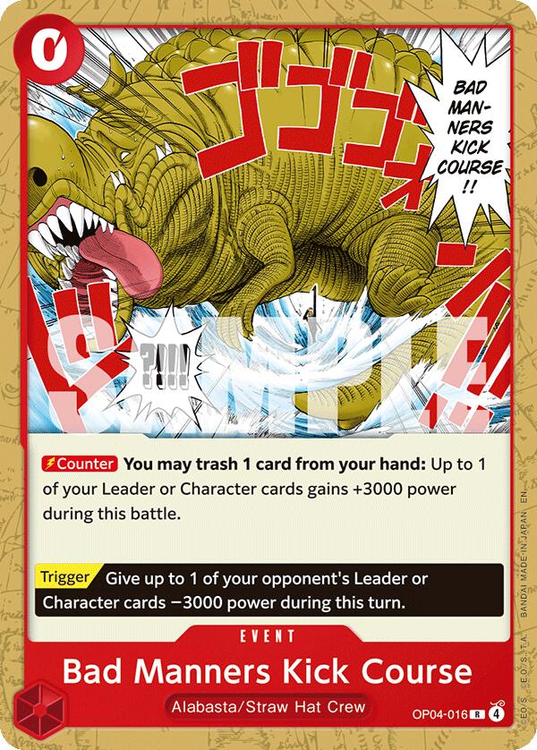 Bad Manners Kick Course [Starter Deck: RED Monkey.D.Luffy] Bandai
