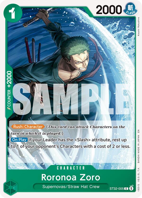 Roronoa Zoro [Starter Deck: GREEN Roronoa Zoro] Bandai