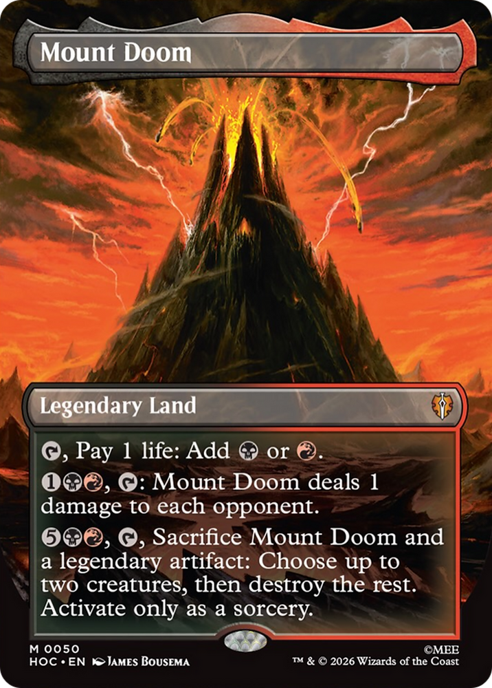 Mount Doom (Borderless) [The Hobbit: Eternal-Legal] Magic: The Gathering
