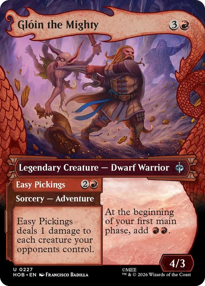 Gloin the Mighty (Showcase) [The Hobbit] Magic: The Gathering