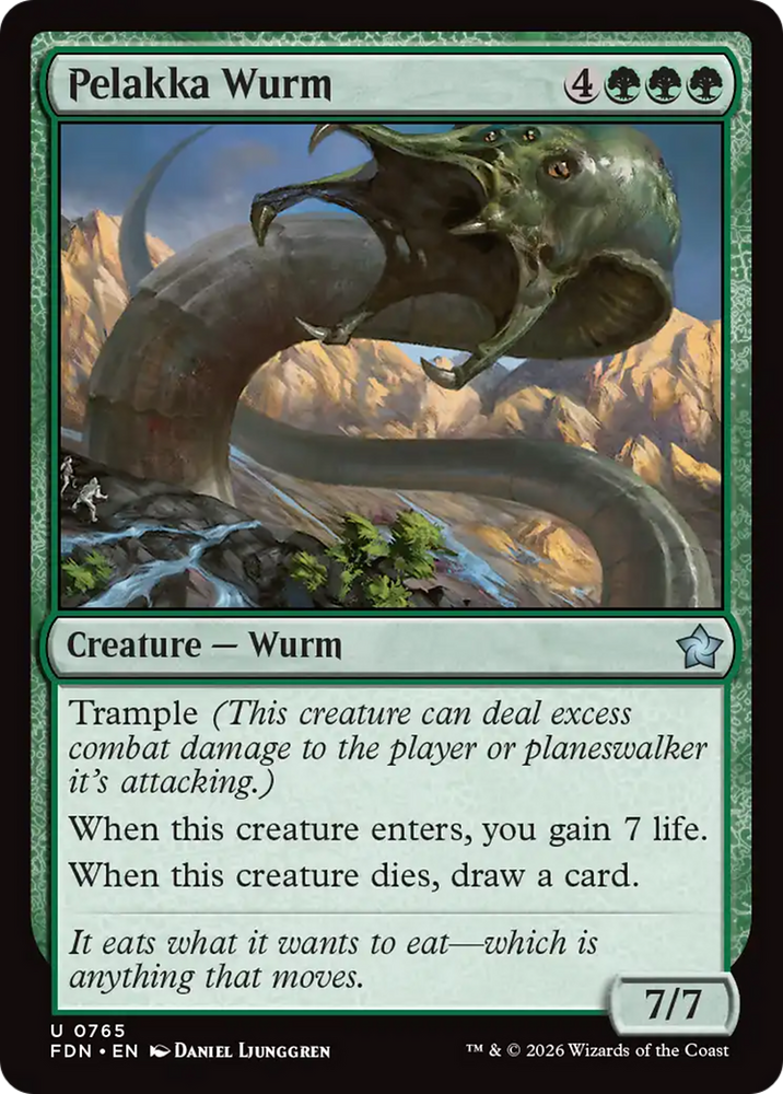 Pelakka Wurm (0765) [Foundations] Magic: The Gathering