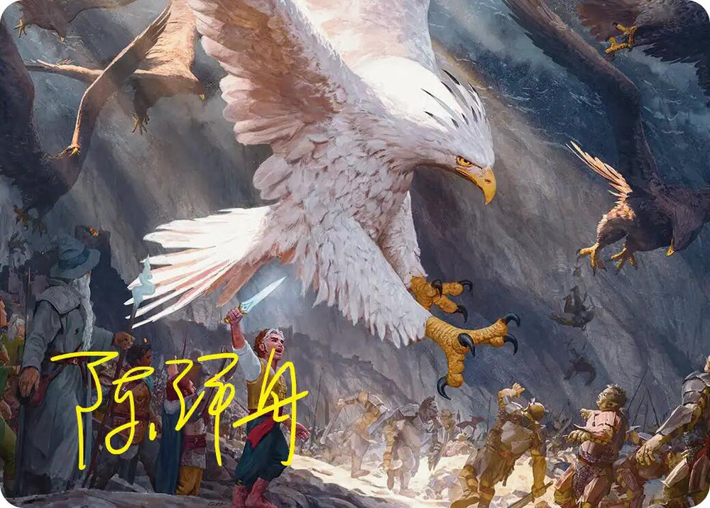 The Eagles Are Coming! Art Card (Gold-Stamped Signature) [The Hobbit Art Series] Magic: The Gathering