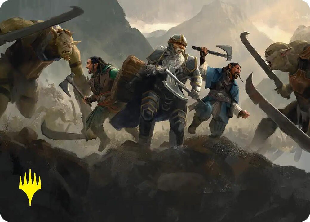 Struggle of Howling Steel Art Card (Gold-Stamped) [The Hobbit Art Series] Magic: The Gathering