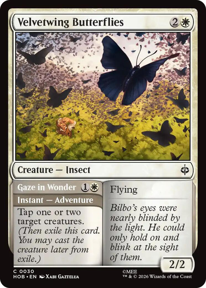 Velvetwing Butterflies [The Hobbit] Magic: The Gathering