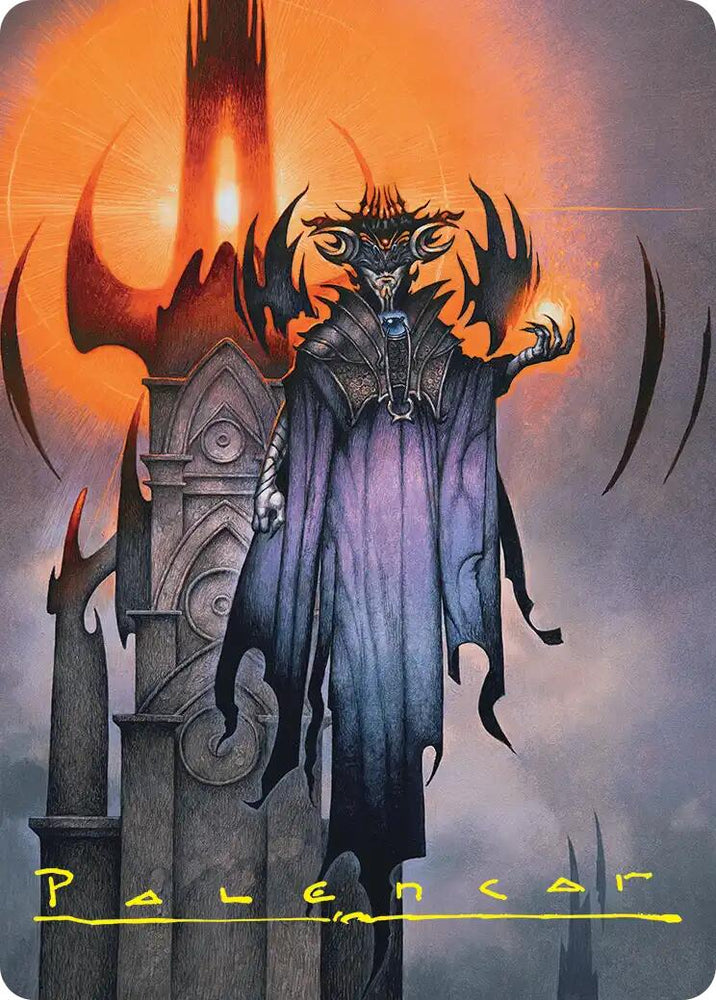 Sauron, the Lidless Eye Art Card (Gold-Stamped Signature) [The Hobbit Art Series] Magic: The Gathering