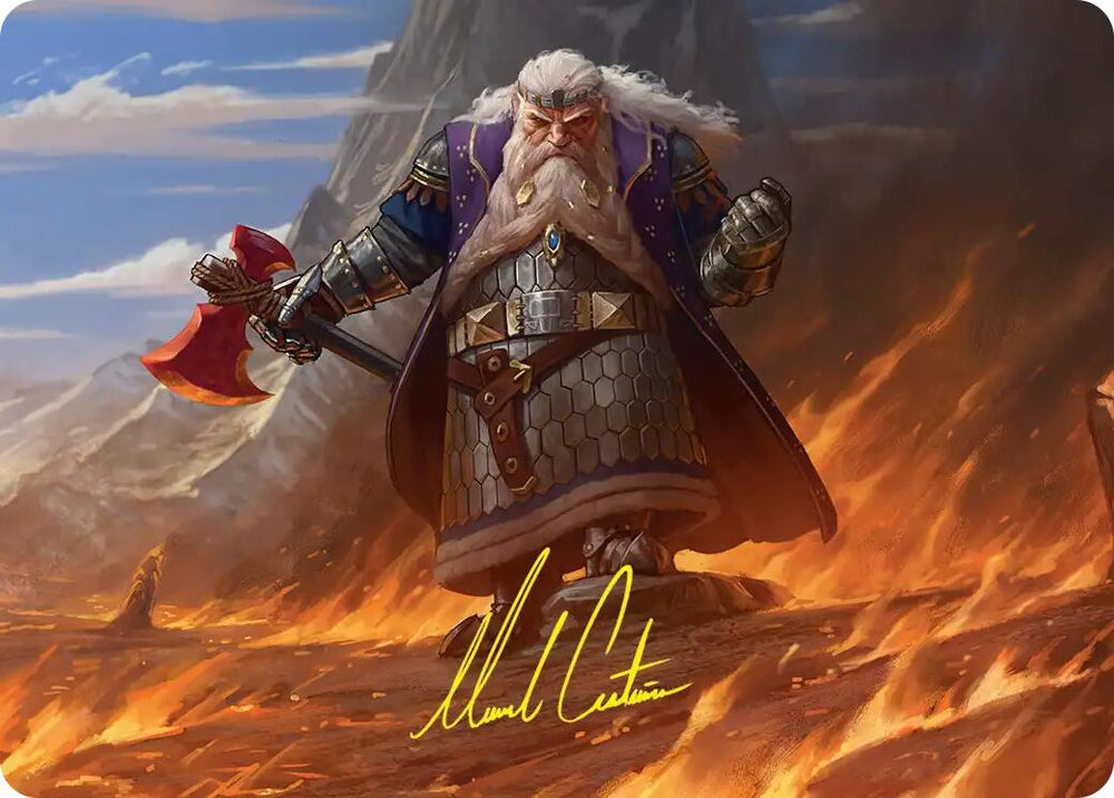Dain of the Ancient Halls Art Card (Gold-Stamped Signature) [The Hobbit Art Series] Magic: The Gathering