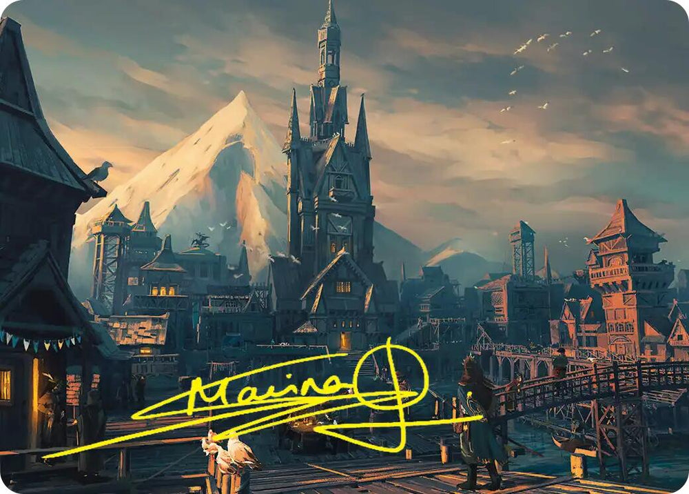 Lake-town Art Card (Gold-Stamped Signature) [The Hobbit Art Series] Magic: The Gathering