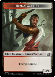 Human Warrior // Plot Double-Sided Token [Outlaws of Thunder Junction: Breaking News Tokens] Magic: The Gathering