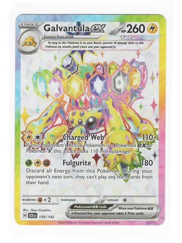 Pokemon - Galvantula ex 159/142 - Stellar Crown - Full Art Foil Ultra Rare Card Pokémon