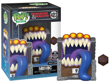 Funko POP! Digital Dungeons & Dragons Mimic Vinyl Figure #423, Legendary Edition, with D20, Limited to 1800 Pcs FUNKO