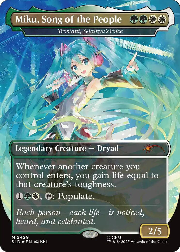 Miku, Song of the People - Trostani, Selesnya's Voice [Secret Lair Drop Series] Magic: The Gathering