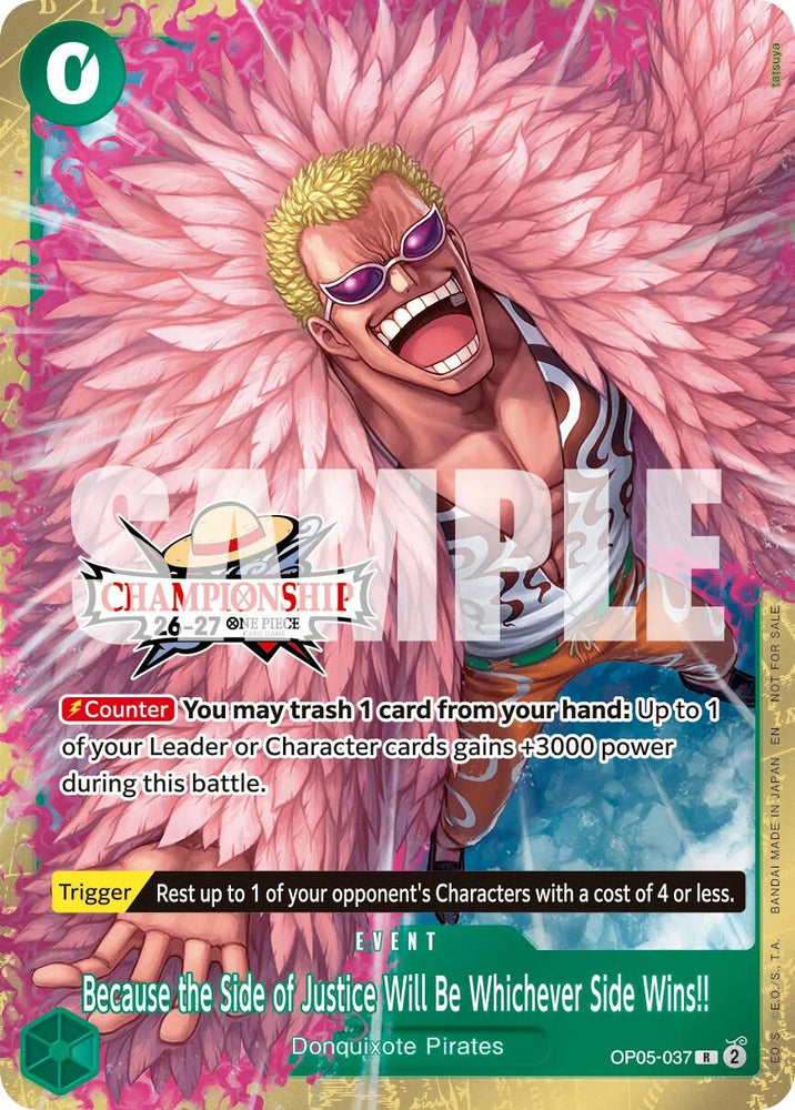 Because the Side of Justice Will Be Whichever Side Wins!! (CS 26-27 Celebration Pack) [One Piece Promotion Cards] Bandai