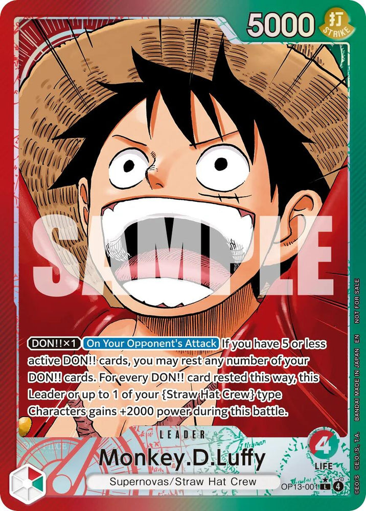 Monkey.D.Luffy (Jumbo) [One Piece Promotion Cards] Bandai