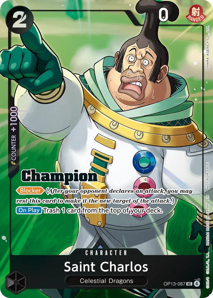 Saint Charlos (Winner Card Set Vol. 1) [One Piece Promotion Cards] Bandai