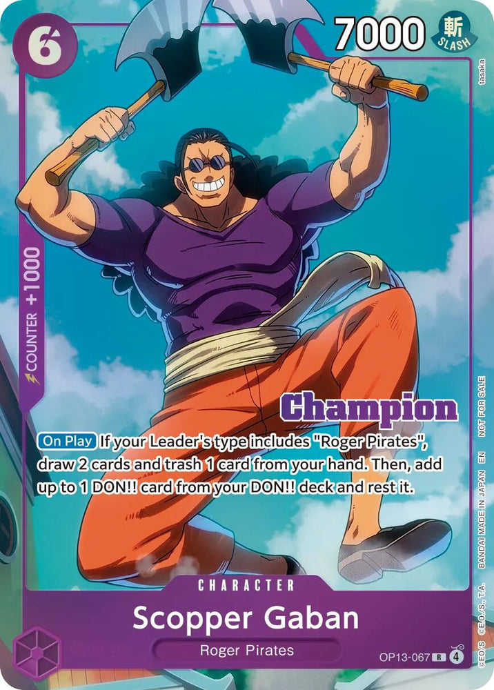 Scopper Gaban (CS 26-27 Winner Card Set Vol.1) [One Piece Promotion Cards] Bandai