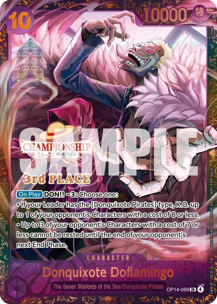 Donquixote Doflamingo (CS 26-27 3rd Place Trophy Card) [One Piece Promotion Cards] Bandai