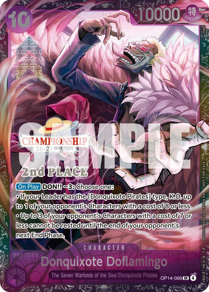 Donquixote Doflamingo (CS 26-27 2nd Place Trophy Card) [One Piece Promotion Cards] Bandai