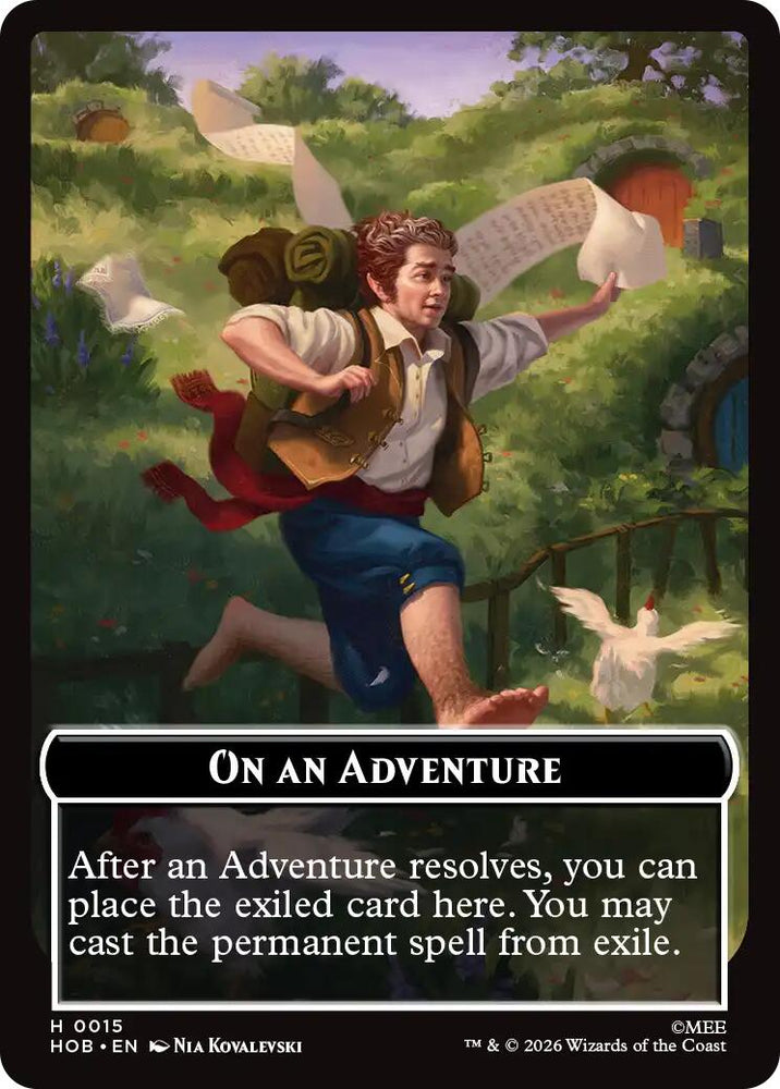 On an Adventure // Enduring Story Double Sided Token [The Hobbit Tokens] Magic: The Gathering