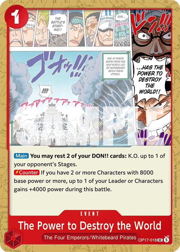 The Power to Destroy the World [The World's Strongest Warriors] Bandai