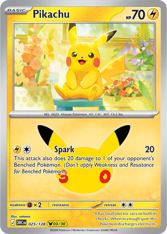 Pikachu (025/128) [Mega Evolution: 30th Celebration] Pokémon