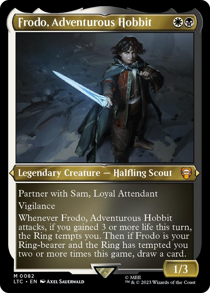 Frodo, Adventurous Hobbit (Display Commander) [The Lord of the Rings: Tales of Middle-Earth Commander] Magic: The Gathering