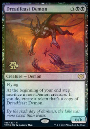 Dreadfeast Demon [Innistrad: Crimson Vow Prerelease Promos] Magic: The Gathering