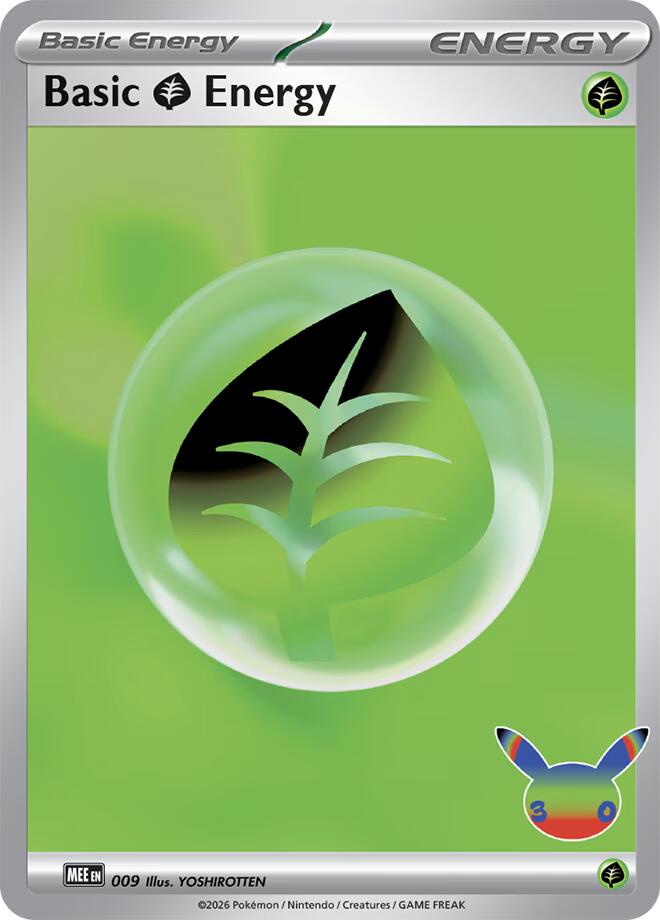 Basic Grass Energy (009) (30th Celebration) [Mega Evolution Energies] Pokémon