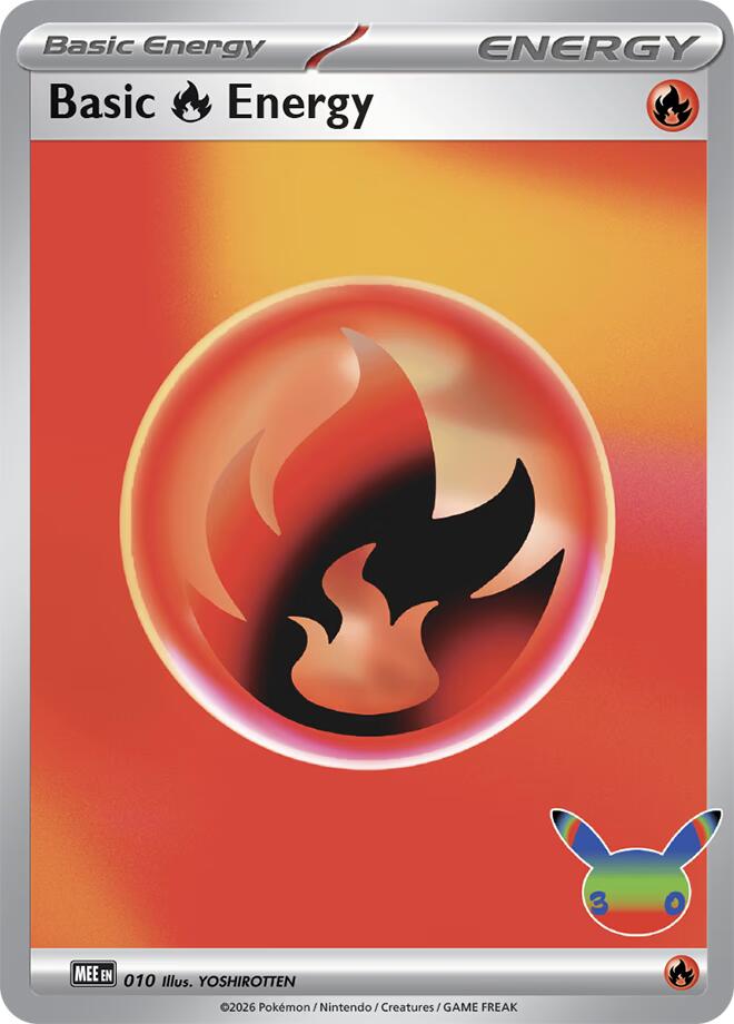 Basic Fire Energy (010) (30th Celebration) [Mega Evolution Energies] Pokémon