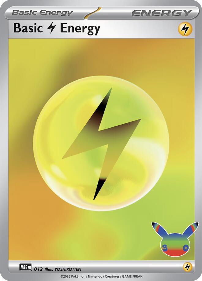 Basic Lightning Energy (012) (30th Celebration) [Mega Evolution Energies] Pokémon