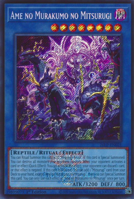 Ame no Murakumo no Mitsurugi (Emblazoned Secret Rare) [26LP-EN021] Secret Rare Yu-Gi-Oh!
