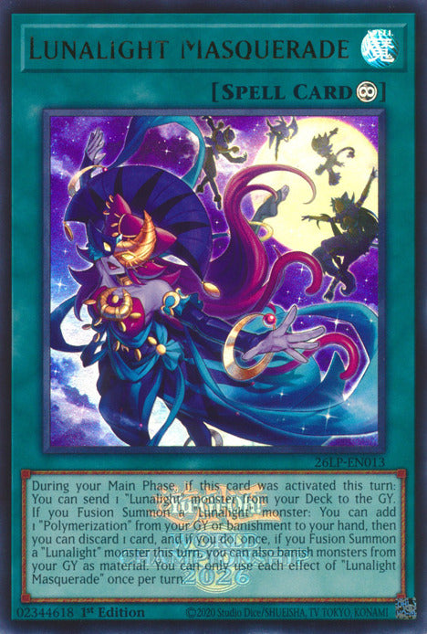 Lunalight Masquerade (Emblazoned) [26LP-EN013] Ultra Rare Yu-Gi-Oh!