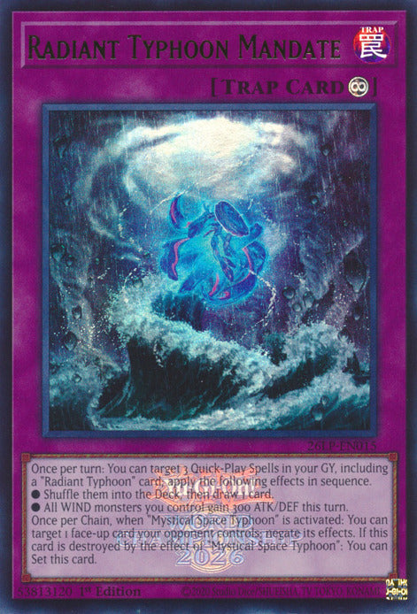 Radiant Typhoon Mandate (Emblazoned) [26LP-EN015] Ultra Rare Yu-Gi-Oh!