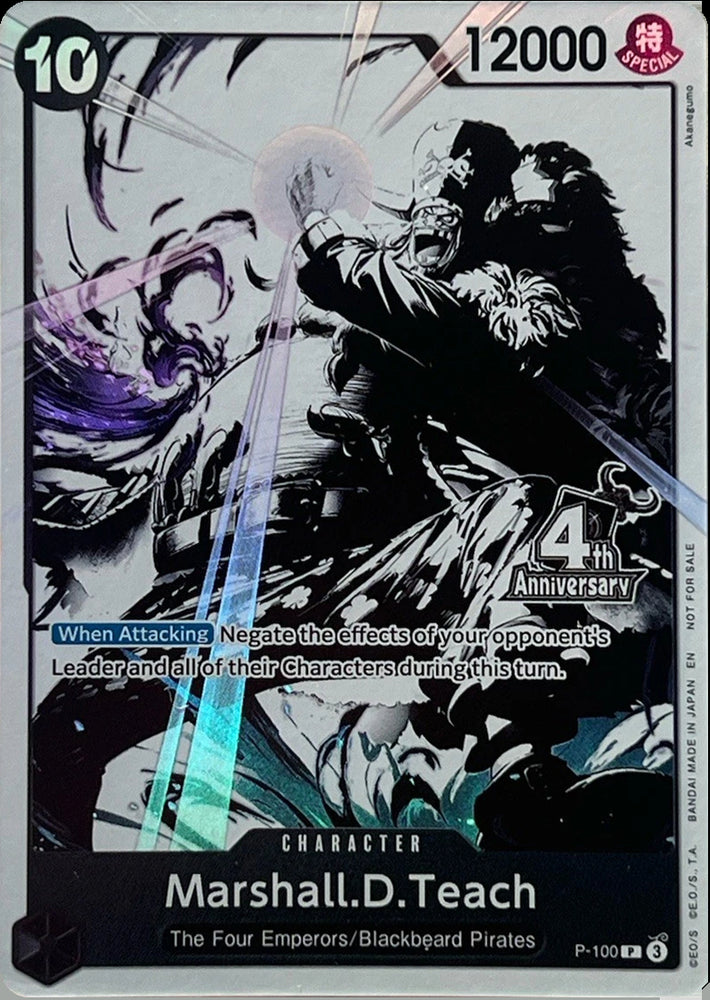 Marshall.D.Teach (4th Anniversary Treasure Campaign Pack) [One Piece Promotion Cards] Bandai