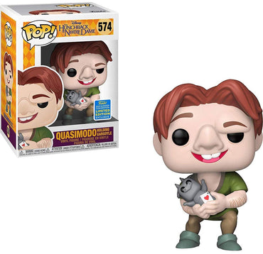 Funko Pop Hunchback of Notre Dame Quasimodo Holding Gargoyle SDCC Shared Sticker Exclusive FUNKO