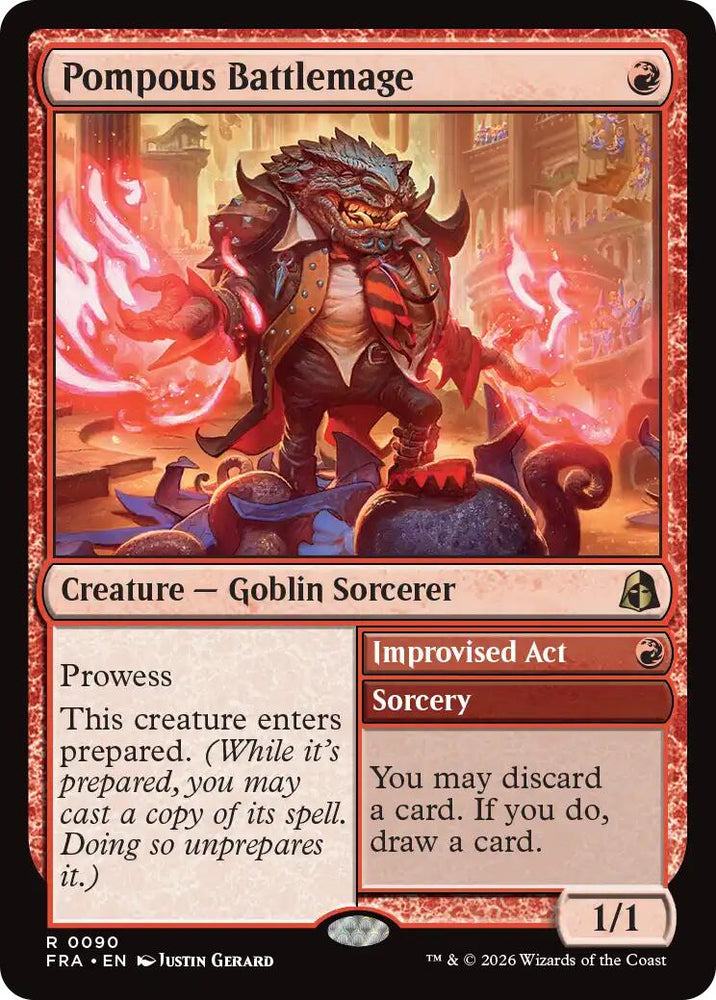 Pompous Battlemage [Reality Fracture] Magic: The Gathering