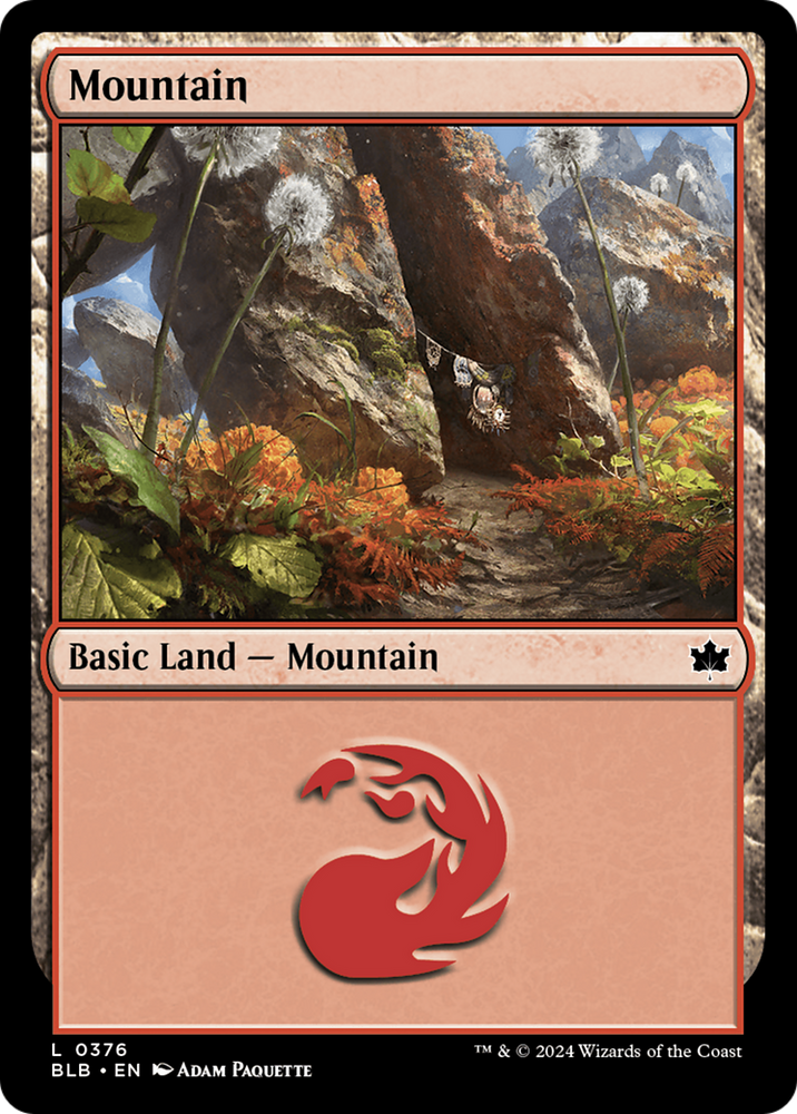 Mountain (0376) [Bloomburrow] Magic: The Gathering