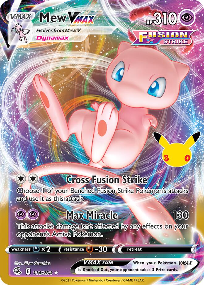 Mew VMAX (114/264) [Mega Evolution: 30th Celebration Classic Collection] Pokémon