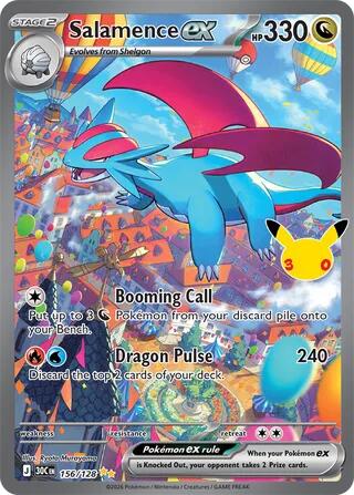 Salamence ex (156/128) [Mega Evolution: 30th Celebration] Pokémon