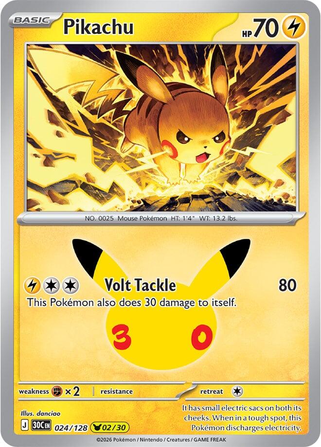 Pikachu (024/128) [Mega Evolution: 30th Celebration] Pokémon