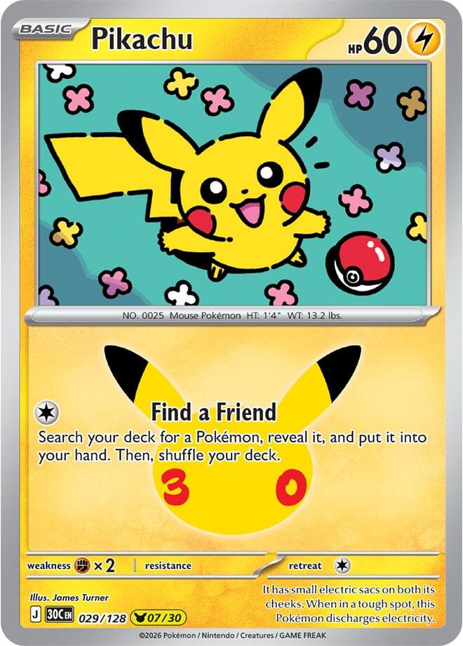 Pikachu (029/128) [Mega Evolution: 30th Celebration] Pokémon