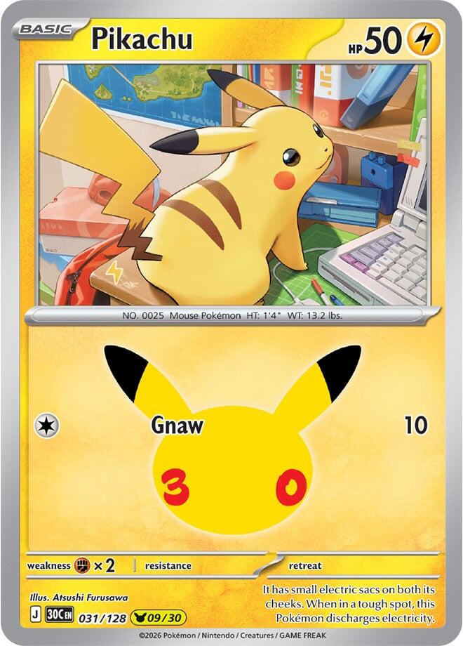 Pikachu (031/128) [Mega Evolution: 30th Celebration] Pokémon
